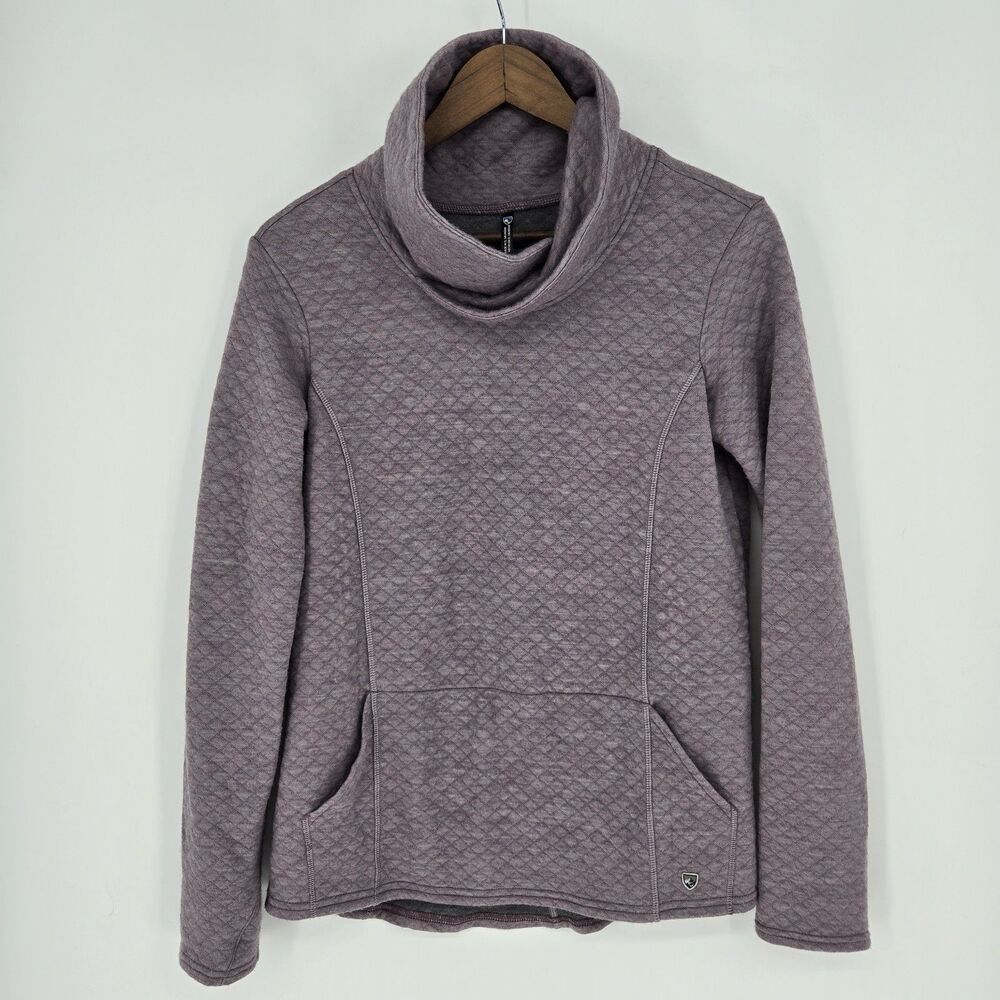 Kuhl Dusty Purple Funnel Neck Wool Blend Pullover Medium